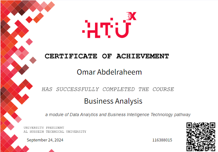 Business Analysis Certificate