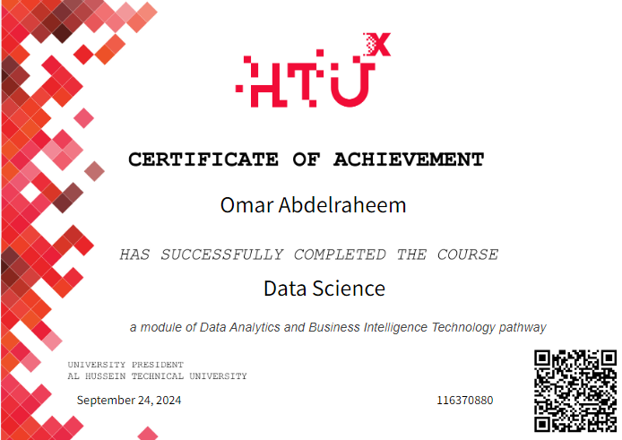 Data Science Certificate
